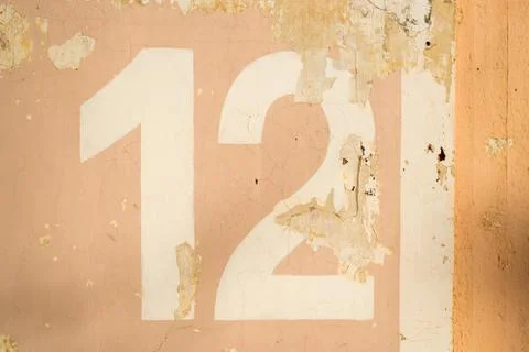 Number 12 texture 스톡 사진