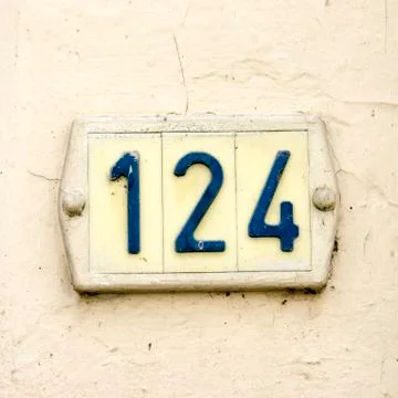 Number 124 Stock Photos