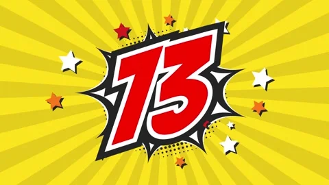 Number 13 - Thirteen - 13th thirteenth Stock Footage 293714909