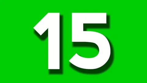 Number 15 fifteen cartoon animation on g... | Stock Video | Pond5