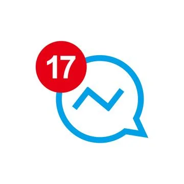 Number 17 with speech bubble icon. Flat design style eps 10. Stock Illustration