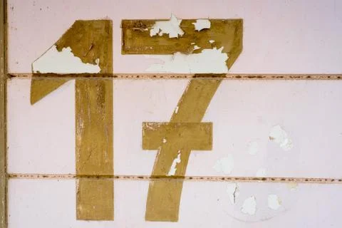 Number 17 texture 스톡 사진