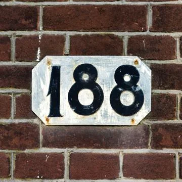Number 188 Stock-Fotos