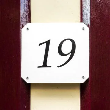Number 19 Stock Photos