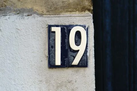 Number 19 Stock Photos