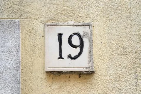 Number 19 Stock Photos