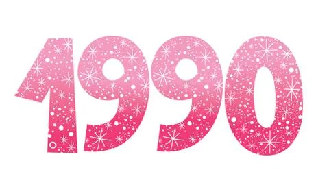 Number 1990 Illustrazione stock