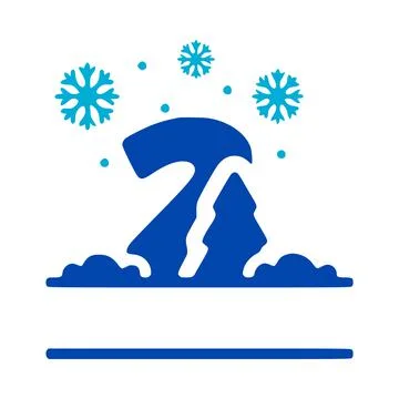 Number 2 and winter composition monogram, vector logo, emblems or initial des Stock Illustration