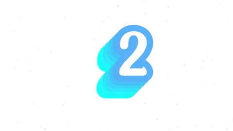 Number 2 animated 4k video clip Stock Footage 321064062