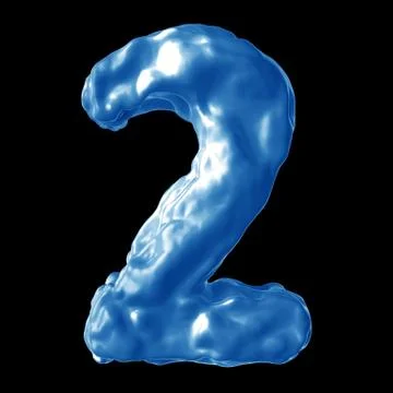 Number 2 blue milk Stock Illustration