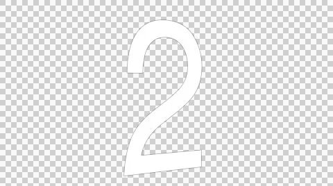 Number 2 - Clean 3D rotating title - with Alpha Channel Stockbeeldmateriaal 47911558