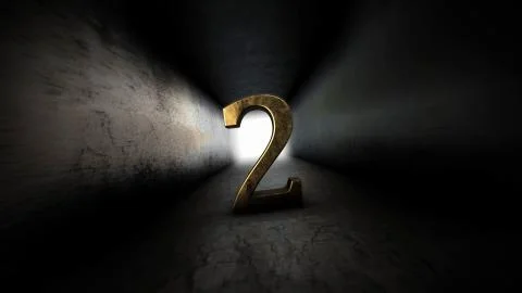 Number 2 countdown darkly. Countdown the countdown numbers. Number two. Illustrazione stock