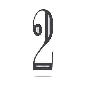 Number 2 design icon vector illustration. Stock Illustration