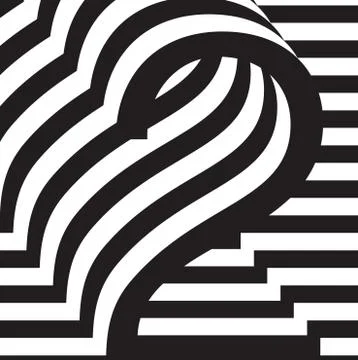 Number 2 design template Stock Illustration