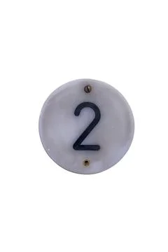 Number 2 in Oval Plate Stock Photos