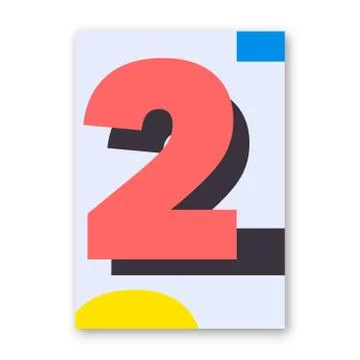 Number 2 poster Stock Illustration