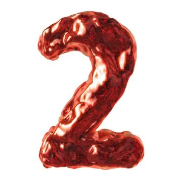Number 2 red liquid Stock Illustration