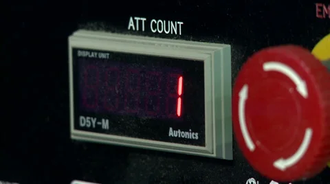Number 2 shown on control panel display Stock Footage 31076151