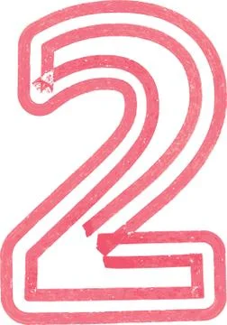 Number 2 vector illustration Stock Illustration