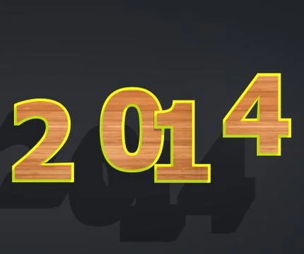 Number 2014 Stock Illustration
