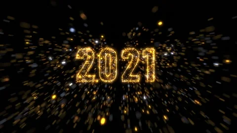 Number 2021 sparkles Stock Footage 142370536