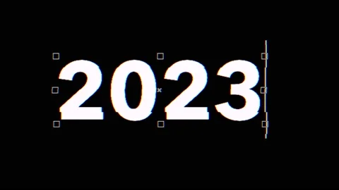 Number 2023 animation with glitch effect Stock Footage 224290923
