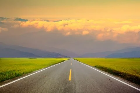 Number 2025 written on empty road. Concept of New 2024 Year. Concept of pla.. Stock Photos
