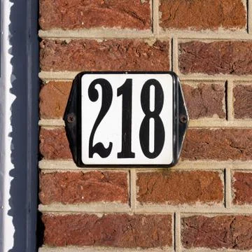 Number 218 Stock-Fotos