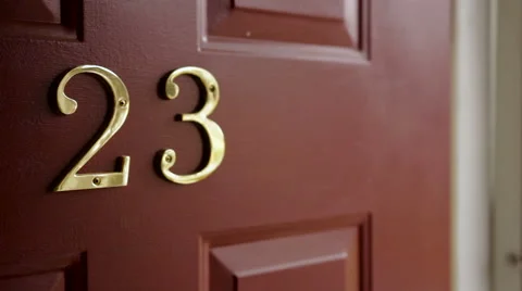 The Number "23" On Door Stock-Footage 58504709