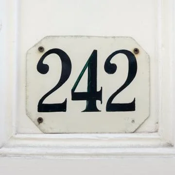 Number 242 Stock Photos