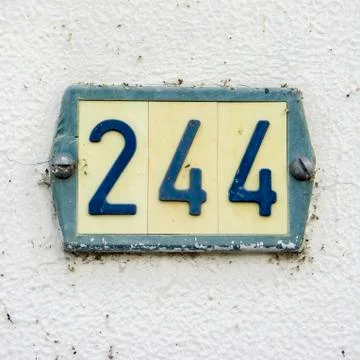 Number 244 Stock Photos