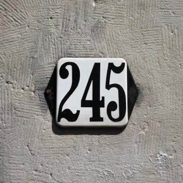 Number 245 Stock Photos