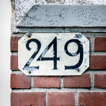 Number 249 Stock Photos