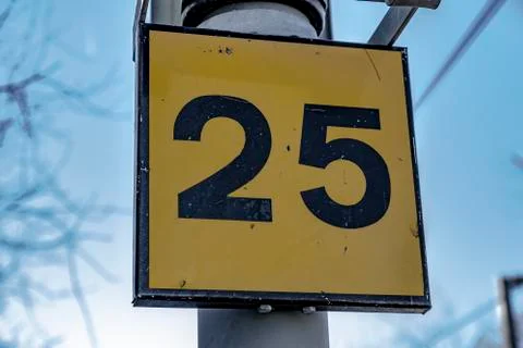 The Number 25 Stock Photos