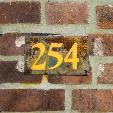 Number 254 Stock Photos