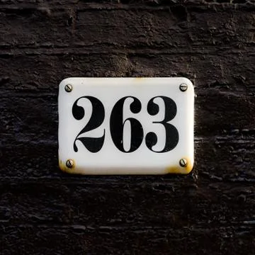 Number 263 Stock Photos
