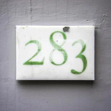 Number 283 Stock Photos