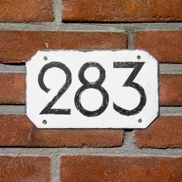 Number 283 Stock Photos
