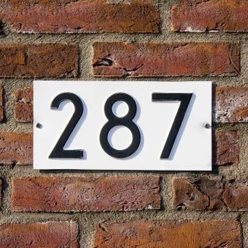Number 287 Stock Photos