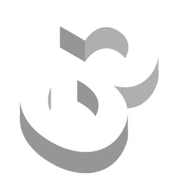 The number 3 in 3d Stock Illustration