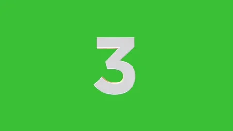Number 3 3D logo rotating loop animation Video stock 323108928