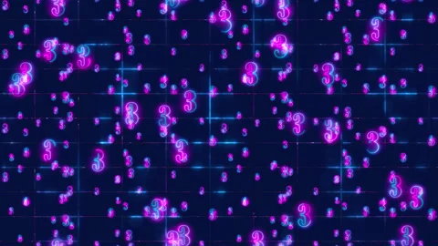 Number 3 Background Retro LOOP TILE. Thi... | Stock Video | Pond5