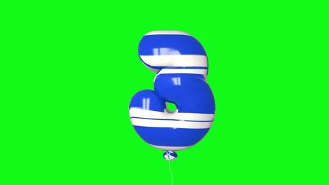 Number Three Balloon Stock Footage ~ Royalty Free Stock Videos | Pond5