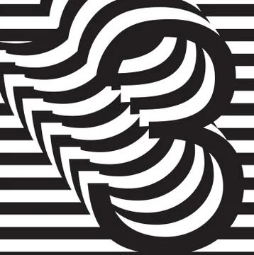 Number 3 design template Stock Illustration