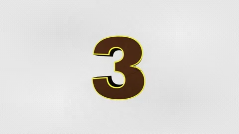 Number 3 Explosive OVERLAY Transition Animation 库存影片 333264605