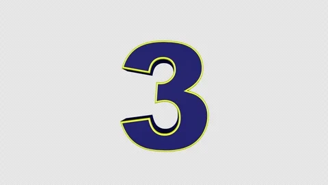 Number 3 FAST Explosive Number Animation Stock-Footage 323939969