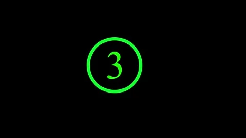 Number 3 icon animated video Stock Footage 294943442