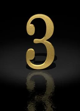 Number 3 库存插图