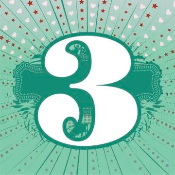 Number 3 Stock Illustration