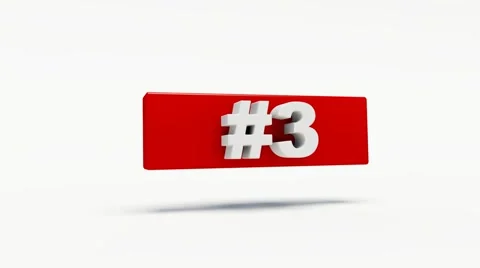 Number 3 intro. 3d render. Stock Footage 48646883